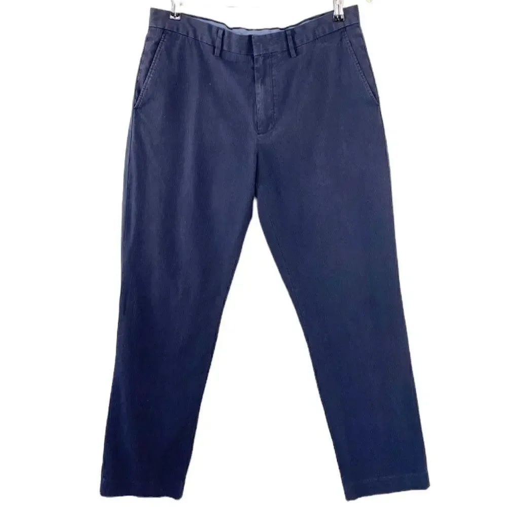 J. Crew gray blue pinstriped classic fit pants 34